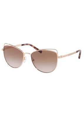 Michael Kors MK1035 St. Lucia Sunglasses Gold Cat Eye Aviator Designer Luxury